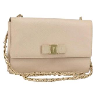 Ferragamo Pre-owned Cross Body Bags, female, Pink, Size: ONE SIZE Pre-owned Leather Cross Body Bag