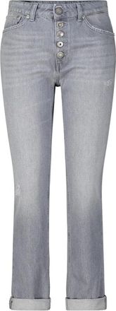 Dondup Relaxed-Fit Jeans met toelopende pijpen - Dames - Cropped Jeans - Grijs - W32 - Katoen - Jeans