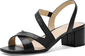 Life Stride Troy Strappy Sandals Womens Sandals Black Faux Leather : 7.5 W (C)