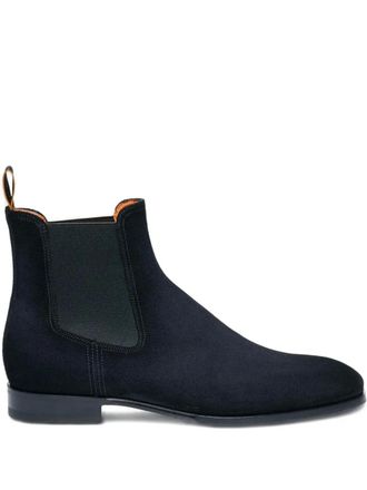 Santoni suede Chelsea boots - Blue