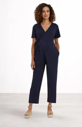 Nom Maternity Lucia Maternity Jumpsuit in Navy at Nordstrom, Size Medium