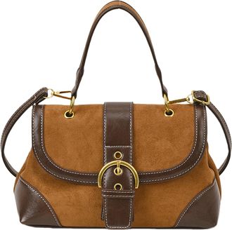 Generic Womens bag made of faux suede with adjustable shoulder strap buckle hobo bag for everyday life and travel