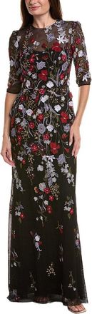 Teri Jon by Rickie Freeman Printed Maxi Dress