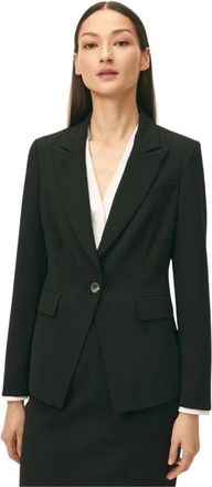 Brooks Brothers One-Button Crepe Suit Jacket - Dames - Blazers - Zwart - 3XS - Polyester - Jassen