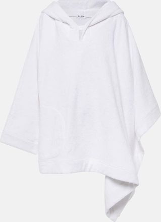 Alaia Cropped cotton terry hoodie