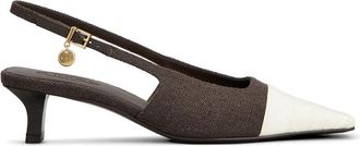 Tod's Croc-effect Slingback Pumps