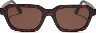 DIFF Eyewear 53mm Chloe Square Sunglasses in Dark Tortoise Brown at Nordstrom Rack