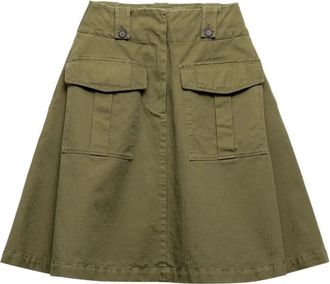 Prada Cotton Skirt - Womens - Cotton