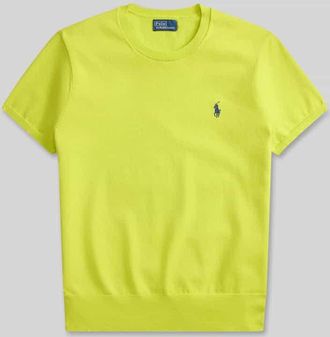 Polo Ralph Lauren Regular Fit Kurzarmpullover aus Baumwoll-Mix in Neon Gelb, Gr&ouml;&szlig;e XXL