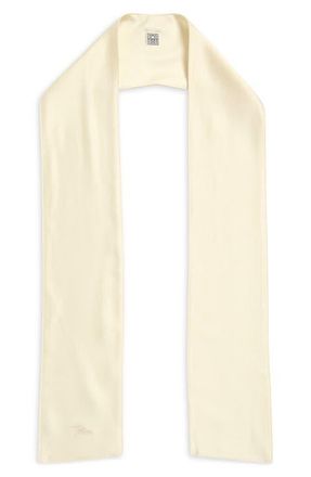 Toteme Satin Tuxedo Scarf in Macadamia at Nordstrom