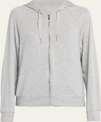 Majestic Filatures French Terry Zip-Front Hoodie