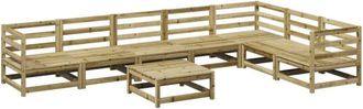 vidaXL Juego De Sof&aacute;s De Jard&iacute;n 8 Pzas Madera De Pino Impregnada Vidaxl