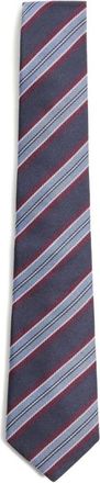 Valentino Garavani Navy Blue Striped Tie