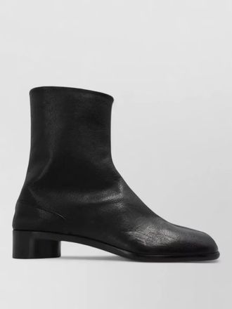 Maison Margiela tabi leather ankle boots split square toe