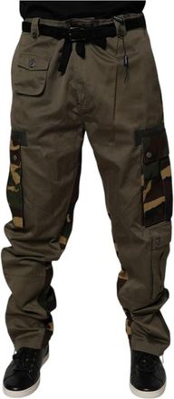 Dolce & Gabbana Patchwork Camouflage Cargo Broek - Heren - Slim Fit Broeken - Veelkleurig - 2XL - Katoen - Broeken