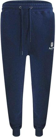 Aquascutum Mens Active Basic Ribbed Jogging Bottoms (Blue) Cotton - Size X-Large