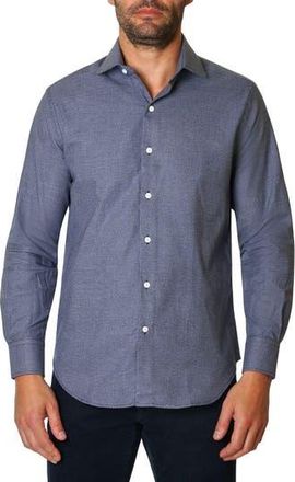 Robert Graham Troy Long Sleeve Dress Shirt in Midnight Navy at Nordstrom Rack, Size 16.5 - R