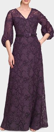 Kay Unger Delaney Lace A-Line Gown