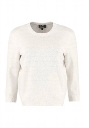A.P.C. Womens Classic Knit Sweater In Ecru