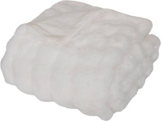 Atmosphera Atmosphera - Colcha De Piel Sint&eacute;tica 3d Blanca Zephy 230x180cm Cr&eacute;ateur DInt&eacute;rieur