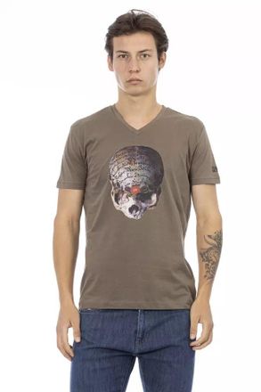 Trussardi Skull Graphic V-hals T-shirt