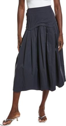 Gracia Midi Length Pleated Skirt
