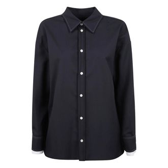 Marni Dames, Blouses & Shirts, Blauw, Maat: XS Leer