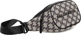 Karl Lagerfeld Marsupio con monogramma e zip - Nero