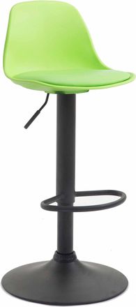 Clp Clp - Taburete Kiel Estructura De Pl&aacute;stico & Asiento De Polipiel Negro Verde