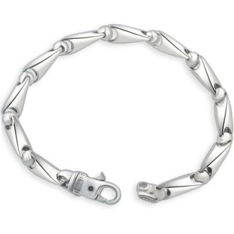 Pompeii3 Mens 14k Gold (46gram) or Platinum (86gram) 7.5mm Link Bracelet 8.5