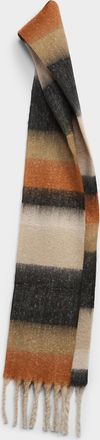 Only Womens Ultra-soft fall stripe scarf
