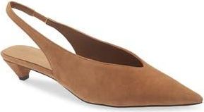 Madewell Mariette Kitten Heel Slingback Pump in Dried Acorn at Nordstrom Rack, Size 10