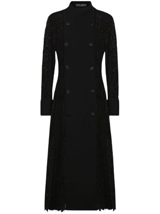 Dolce & Gabbana Cappotto con inserti - Nero