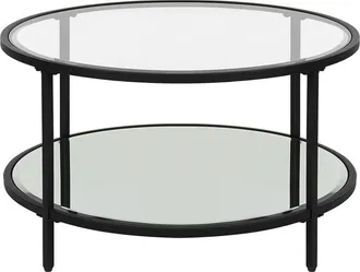 Beliani Mesa de centro vidrio templado negro