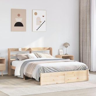 vidaXL Vidaxl - Estructura De Cama Con Cabecero Madera Maciza Pino 160x200 Cm