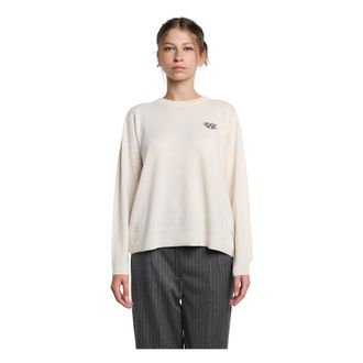 Ralph Lauren Round-neck Knitwear, female, White, S, Knitwear