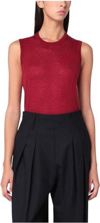 6397 T-Shirt Canotta - Dames - Tops zonder mouwen - Rood - L - Katoen - Tops