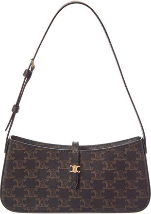 Celine Celine Tina Triomphe Coated Canvas Shoulder Bag