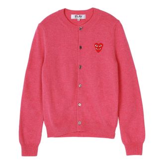 Comme Des Gar&ccedil;ons (WMNS) COMME des GARCONS PLAY Cardigan Red Emblem Pink AZ-N075-051-4