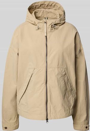 Camel Active Jacke mit Kapuze und Zweiwege-Rei&szlig;verschluss in Sand, Gr&ouml;&szlig;e 40