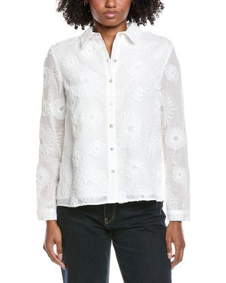 Nanette Lepore Tulle Flowers Shirt