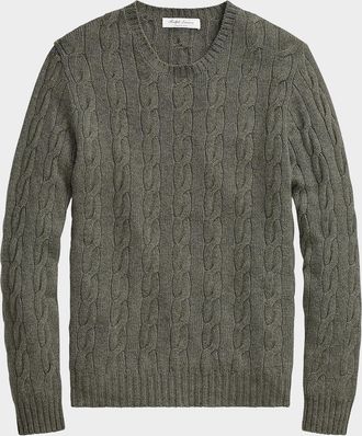 Ralph Lauren Purple Label Men & apos;s Cashmere Cable-Knit Crewneck Sweater