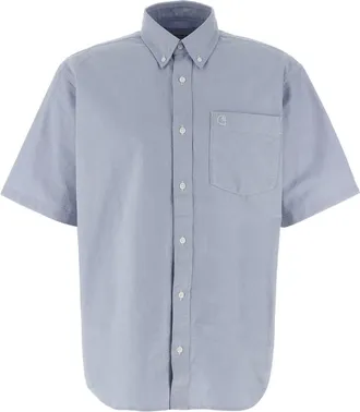 Carhartt Work in Progress logo-embroidered Oxford shirt - Blue