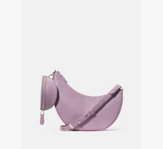Kate Spade New York Womens Duo Glazed Leather Crossbody Bag in Purple | Leather Animations