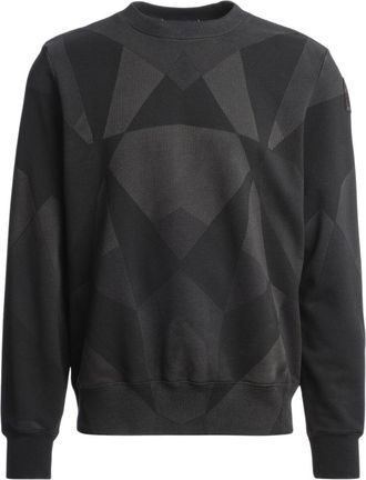 Parajumpers Mens K2 Pr Black Skydrift Print Sweatshirt Cotton - Size Large
