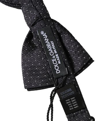 Dolce & Gabbana Polka Dot Silk Bow Tie - Black
