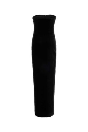 Alessandra Rich Womens Black Stretch Velvet Dress Abiti