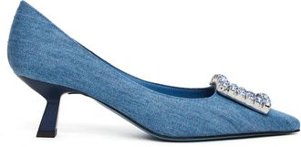 Roberto Festa Milano Decollet&eacute; Schoenen - Dames - Pumps - Blauw - 35 EU - Leer - Schoenen