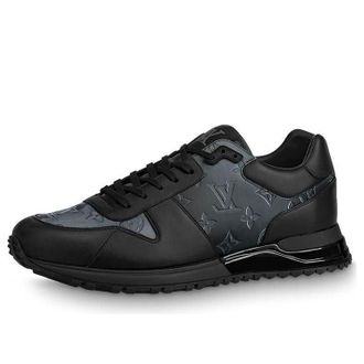 Louis Vuitton Run Away Sneakers Black with Grey Monogram 1A8KJA