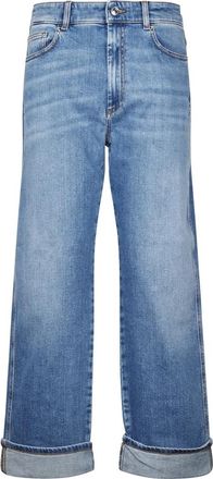 Sportmax Wide Jeans - Dames - Loose Fit Jeans - Blauw - W28 - Denim - Jeans